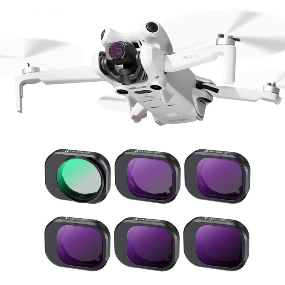 K&F CONCEPT CPL -ND Filtre Seti ( CPL -ND8, ND16, ND32, ND64 ve ND128 ) DJI Mini 4 Pro Uyumlu