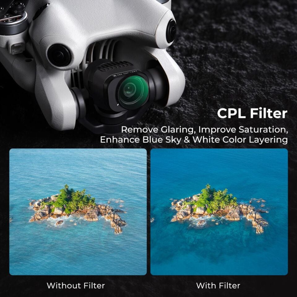 K&F CONCEPT CPL -ND Filtre Seti ( CPL -ND8, ND16, ND32, ND64 ve ND128 ) DJI Mini 4 Pro Uyumlu