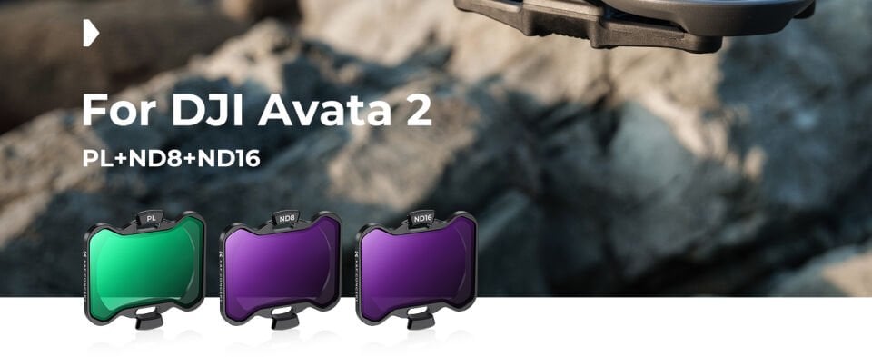 K&F CONCEPT Filtre Seti ( PL+ND8+ND16 ) DJI Avata 2 Uyumlu