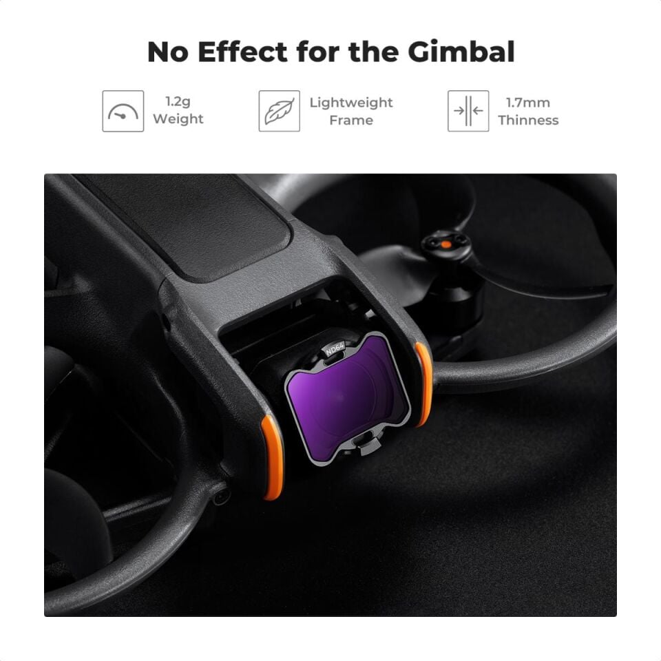 K&F CONCEPT Filtre Seti ( PL+ND8+ND16 ) DJI Avata 2 Uyumlu