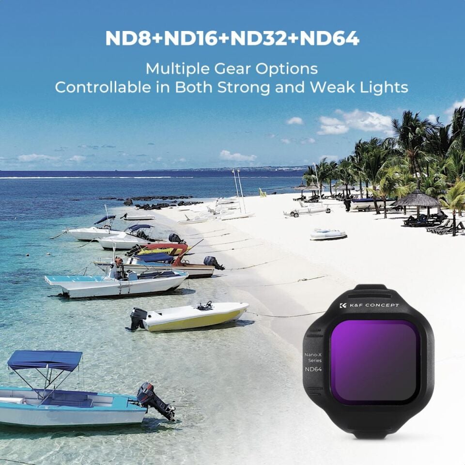 K&F CONCEPT DJI Mini 5 Pro Uyumlu ND Filtre Seti ( 4 lü Paket ) ND8 ND16 ND32 ND64
