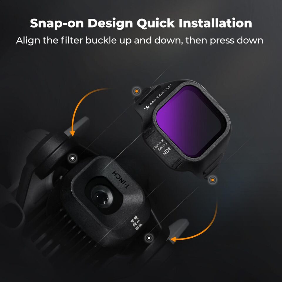 K&F CONCEPT DJI Mini 5 Pro uyumlu 6 lı ND & CPL Filtre Seti,-CPL ND8 ND16 ND32 ND64 ND128